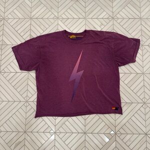 Aviator Nation Boyfriend Tee, Purple  - Size L